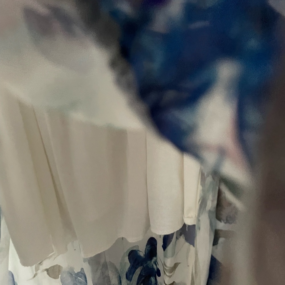 Le Raganne Blue and White Scoop Neck Maxi Sundress - Picture 7 of 11